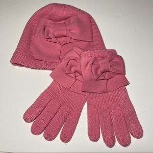 Kate Spade New York bow beanie and gloves